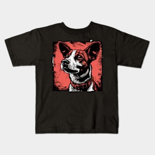 Retro Art Basenji Dog Lover Kids T-Shirt